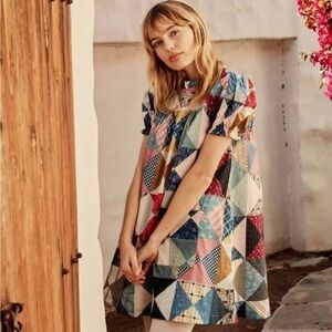 Doen Amarillo patchwork print dress XS